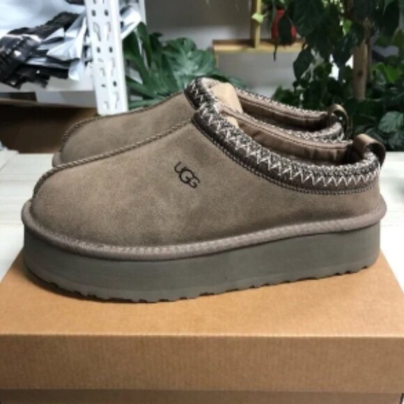 Womens UGG Tazz Slippers - Hickory Suede - Picture 2 of 4